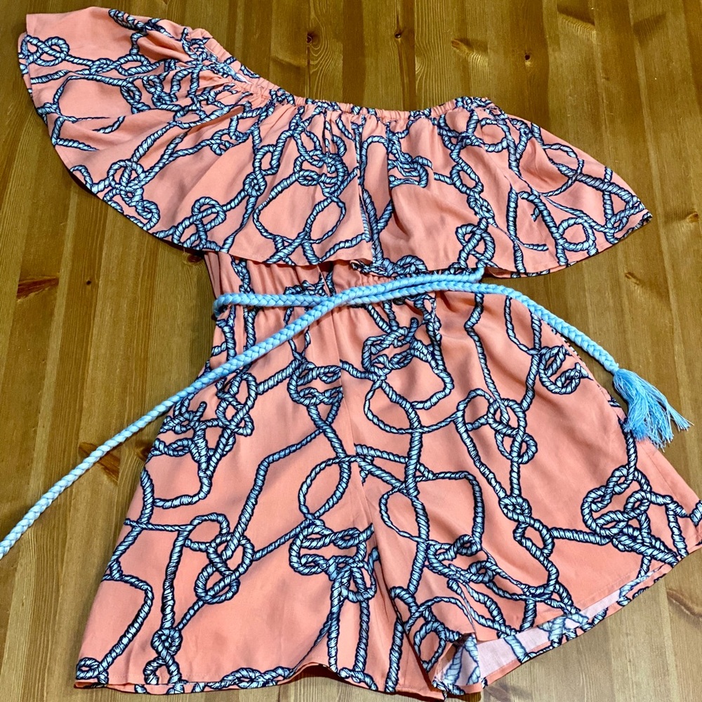 NWT! Pink & Blue Nautical Romper by Corey Lynn Carter for Anthropologie